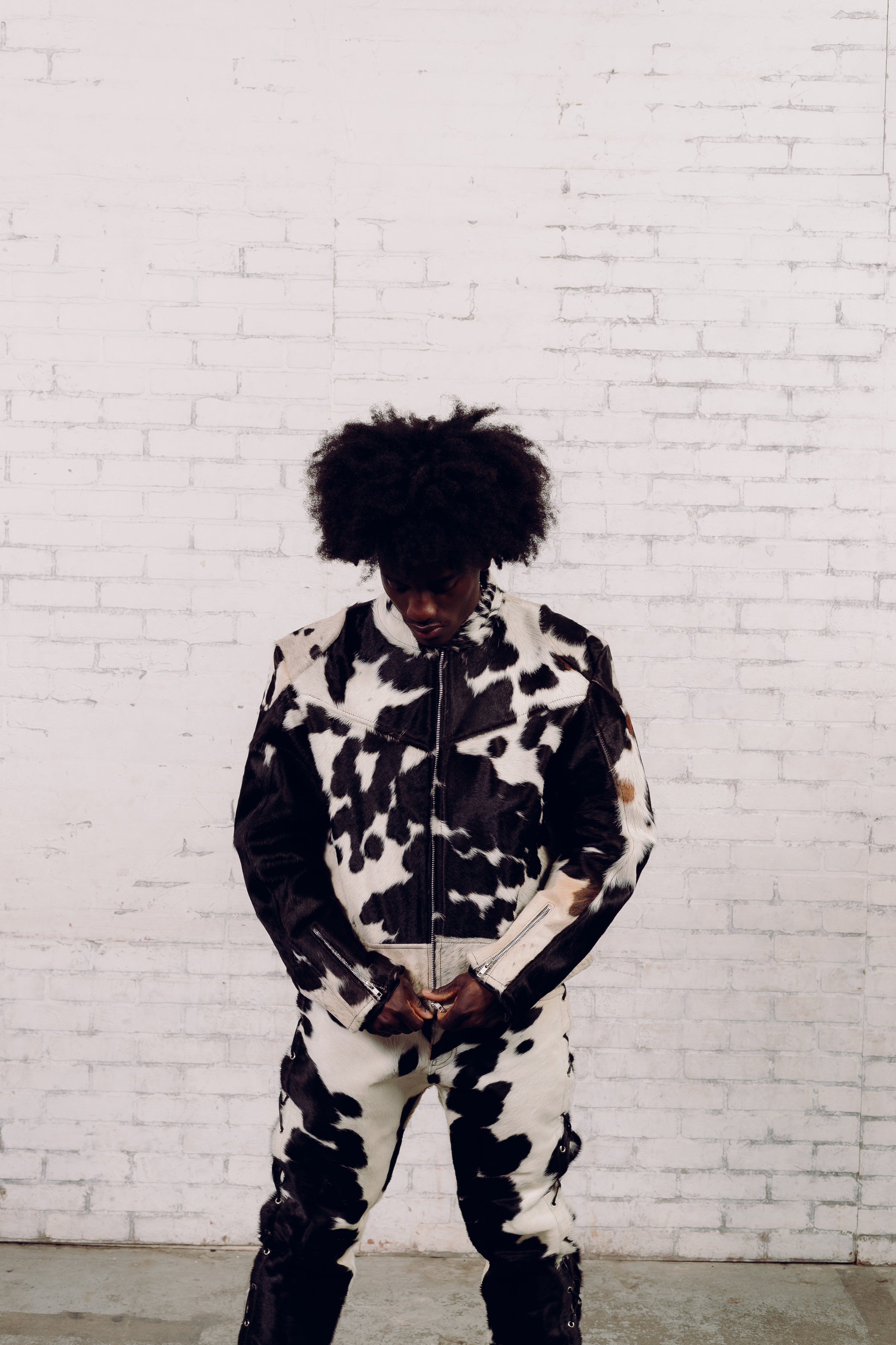 Rawhide Moto Jacket Black/White