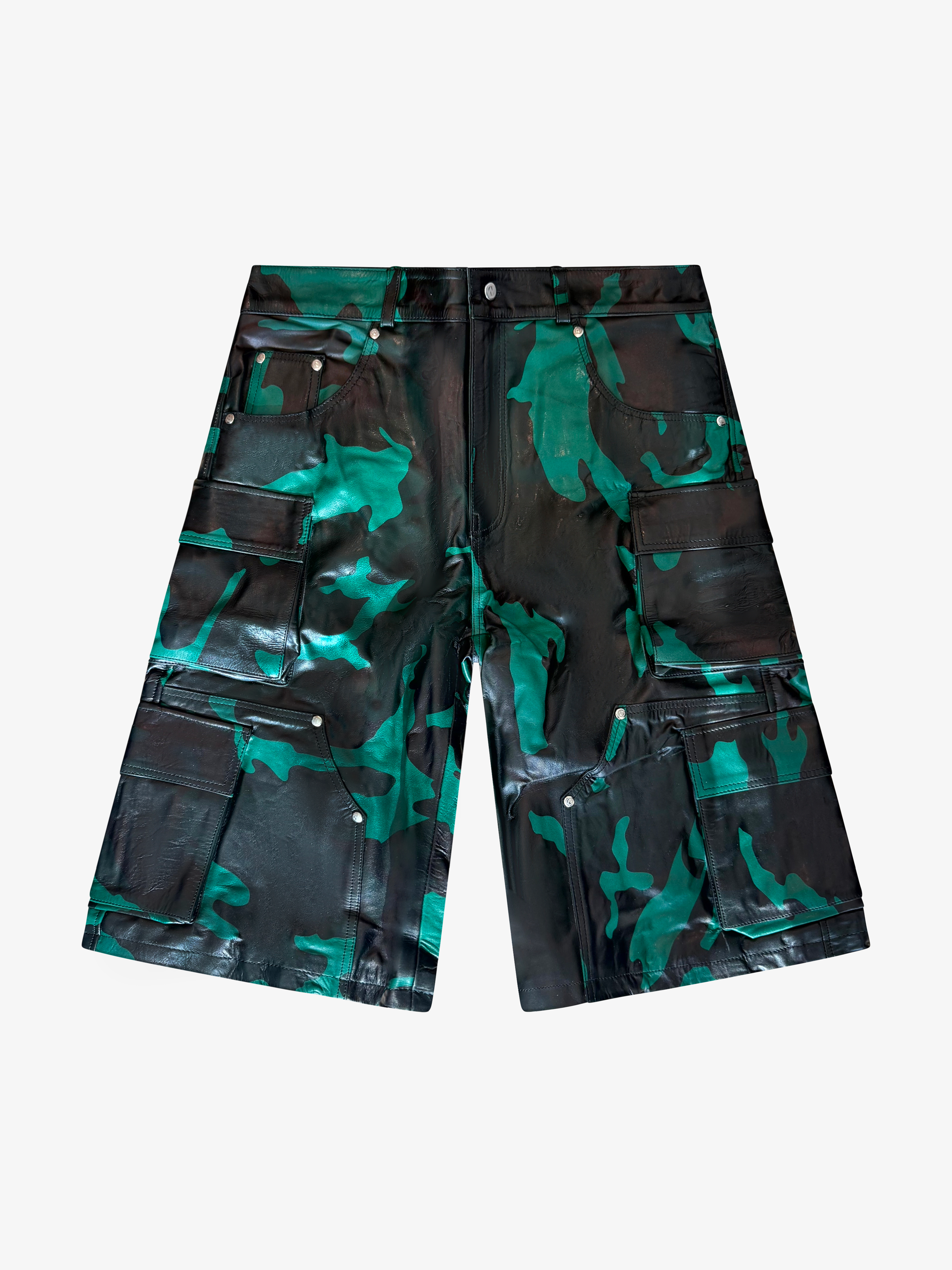 Utility Brazil Cargo Leather Shorts