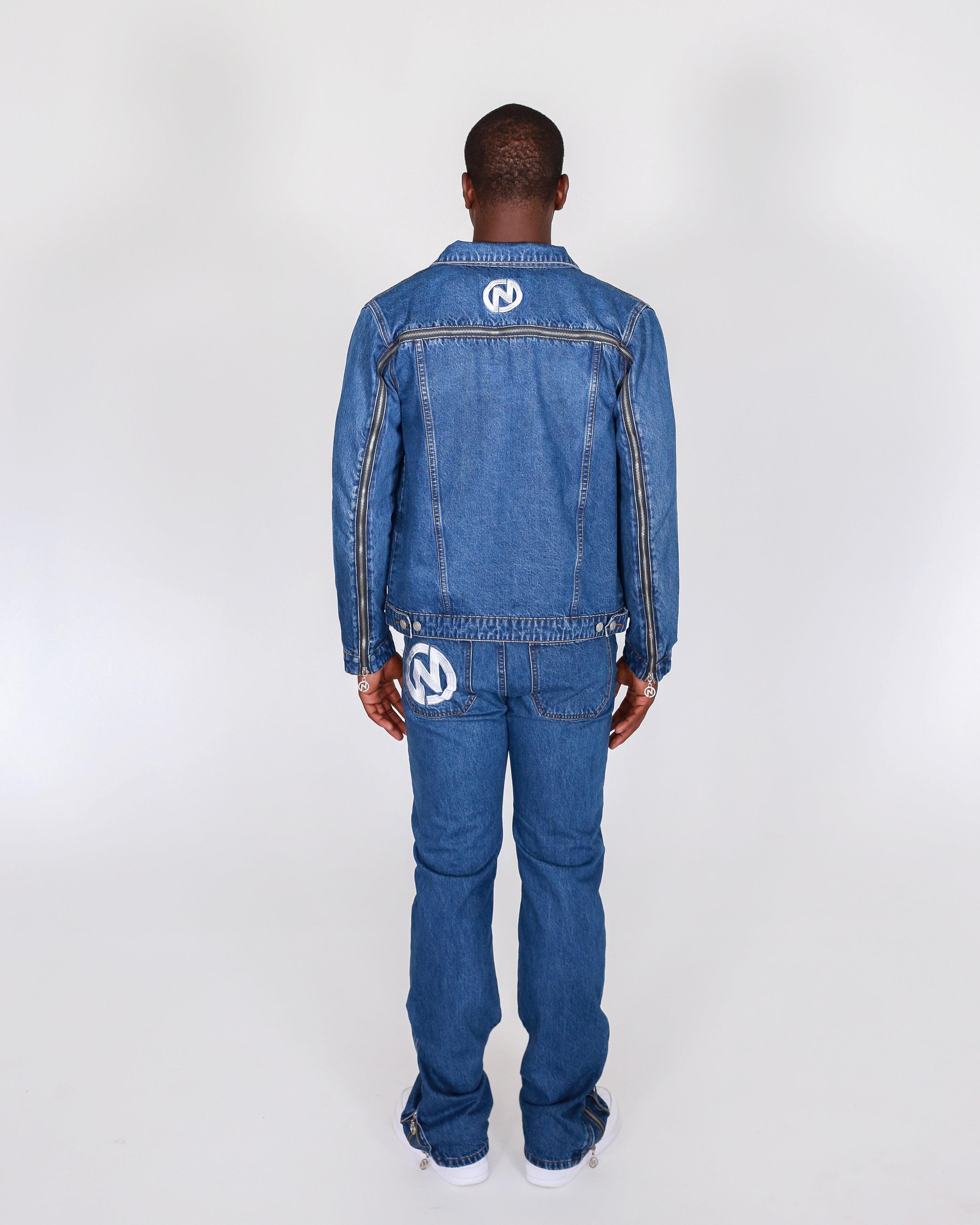 Straight-Leg Denim with Ankle Zippers