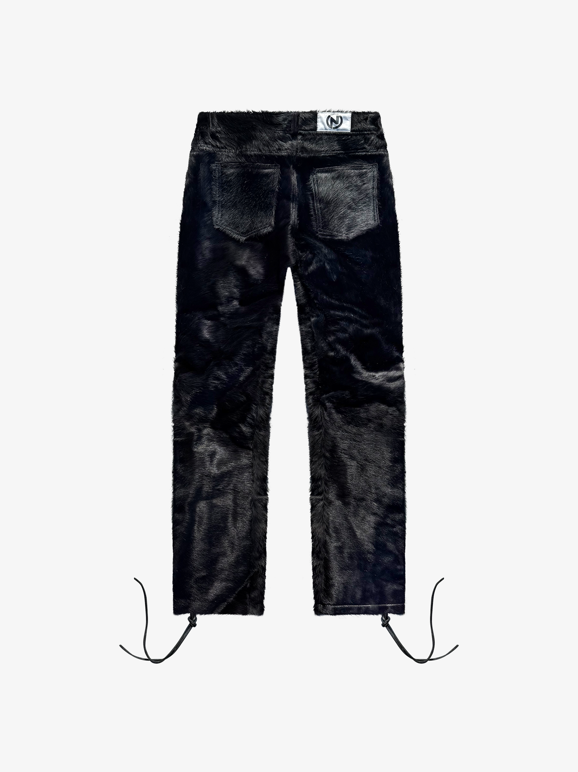 Rawhide Lace-Up Pants Black