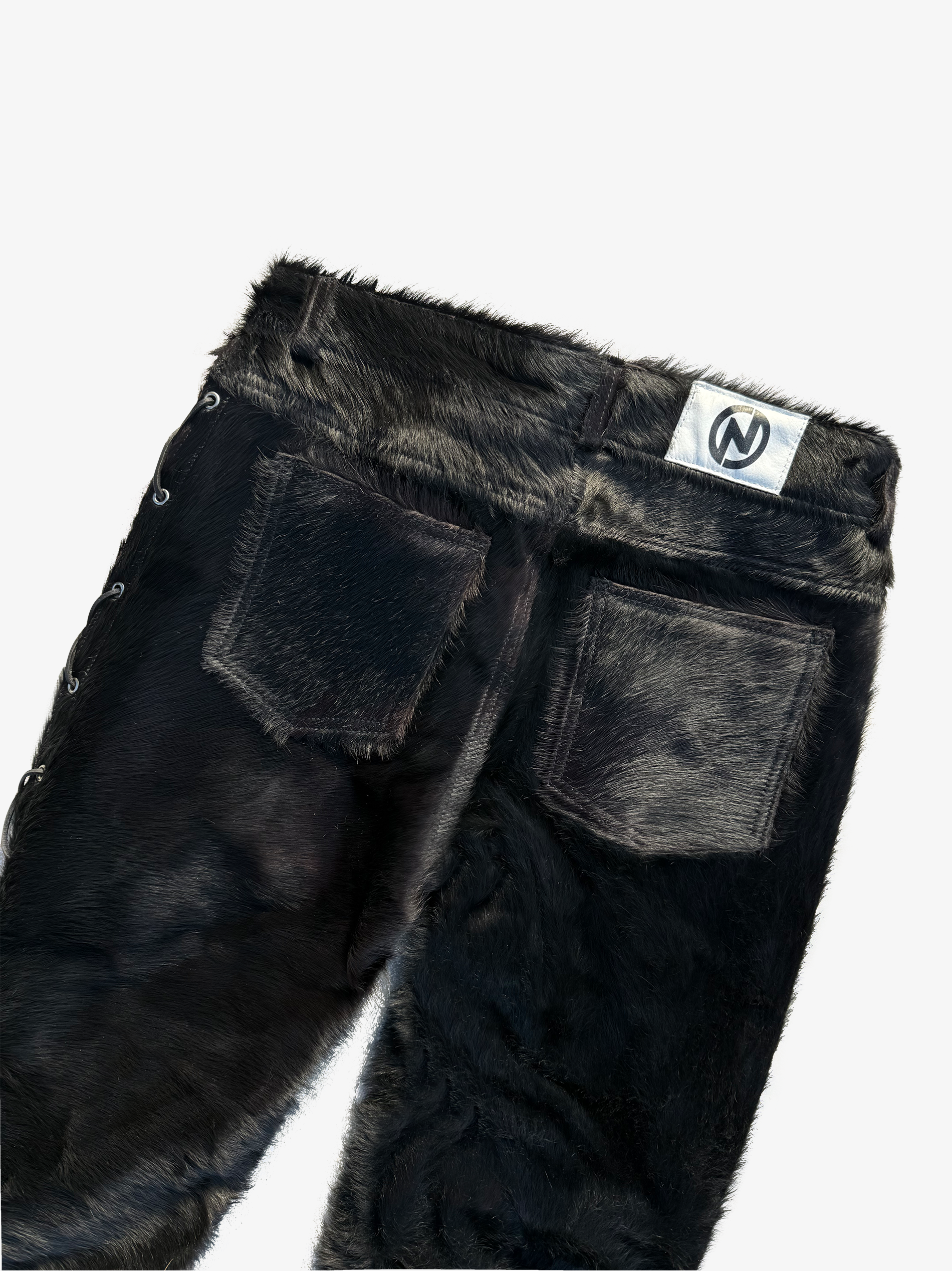 Rawhide Lace-Up Pants Black