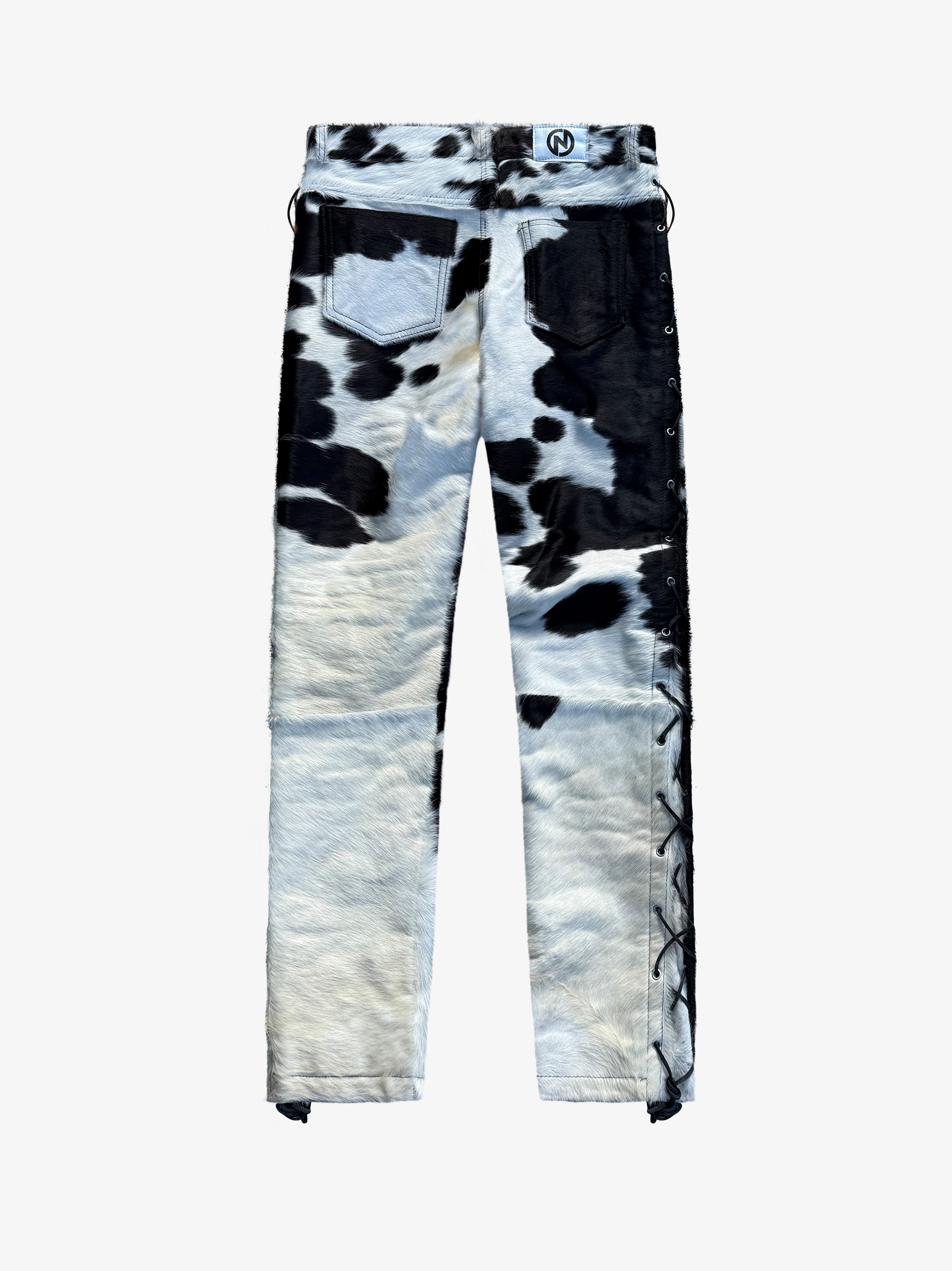 Rawhide Lace-Up Pants Black/White