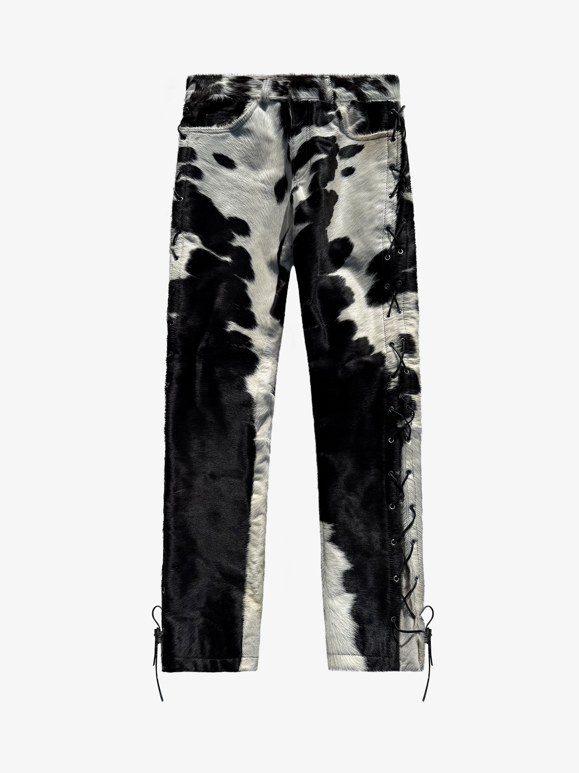 Rawhide Lace-Up Pants Black/White