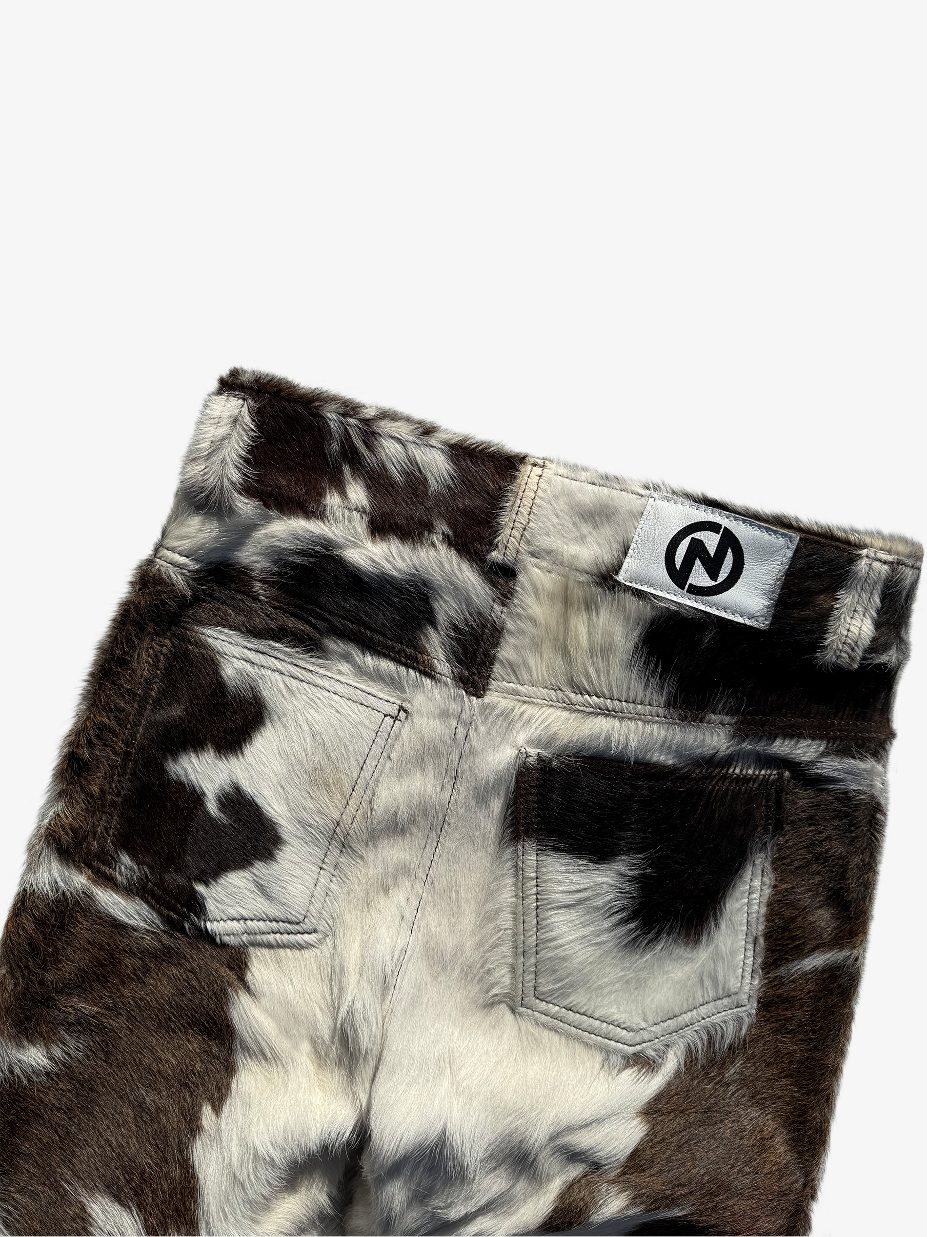 Rawhide Lace-Up Pants Brown/White