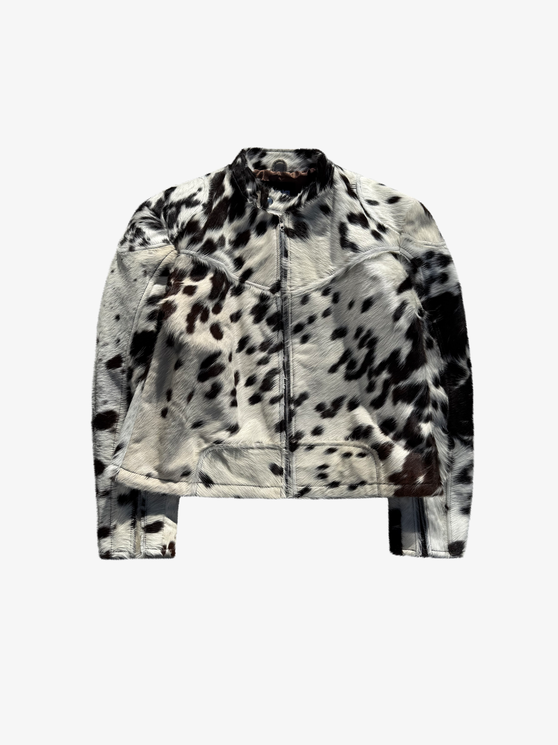 入手不可‼️nyrva cow hide fur jacket sizeL相当 Rawhide Moto Jacket Brown/White – NYRVA