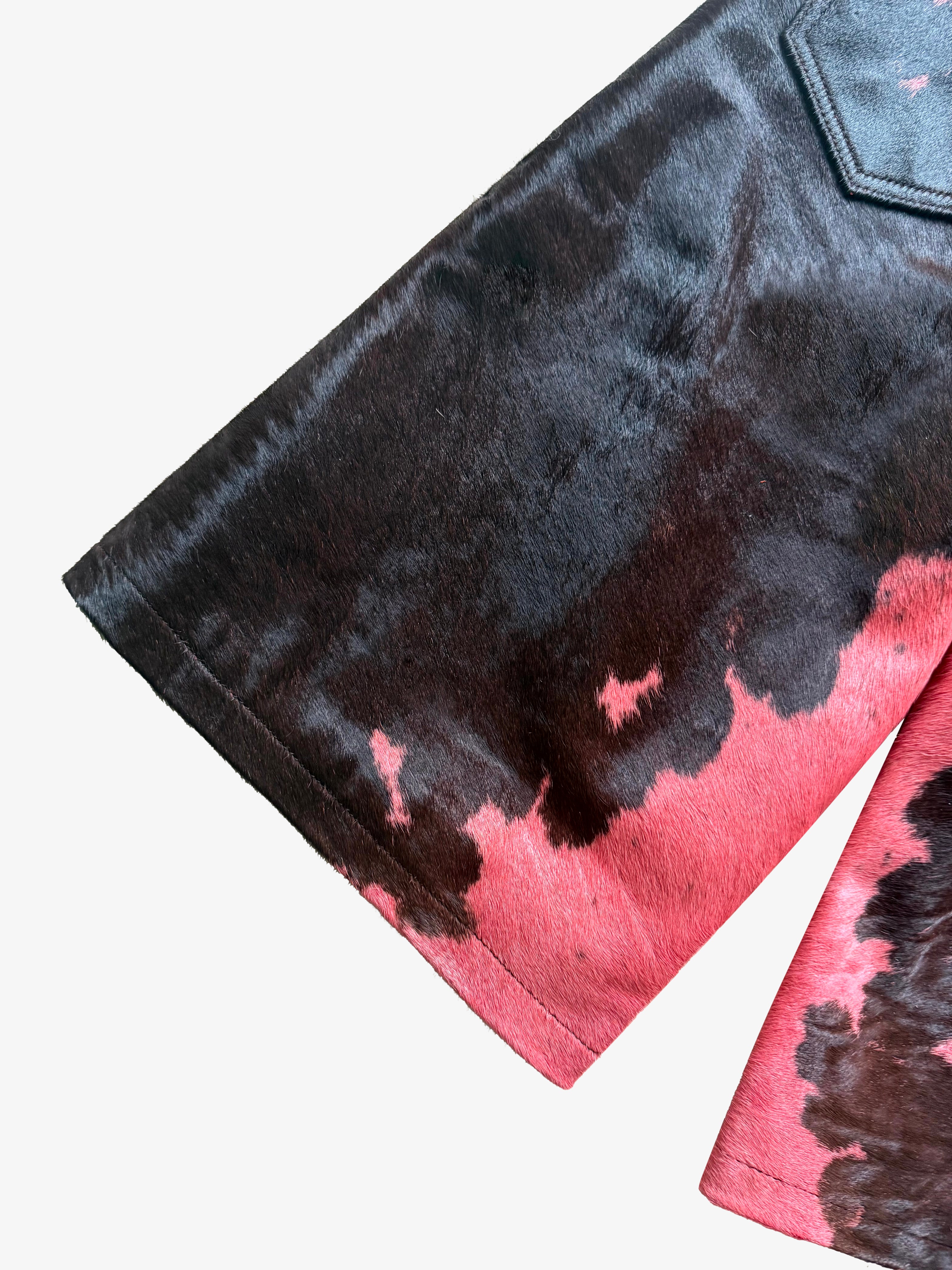 Flared Cowhide Shorts Pink – NYRVA