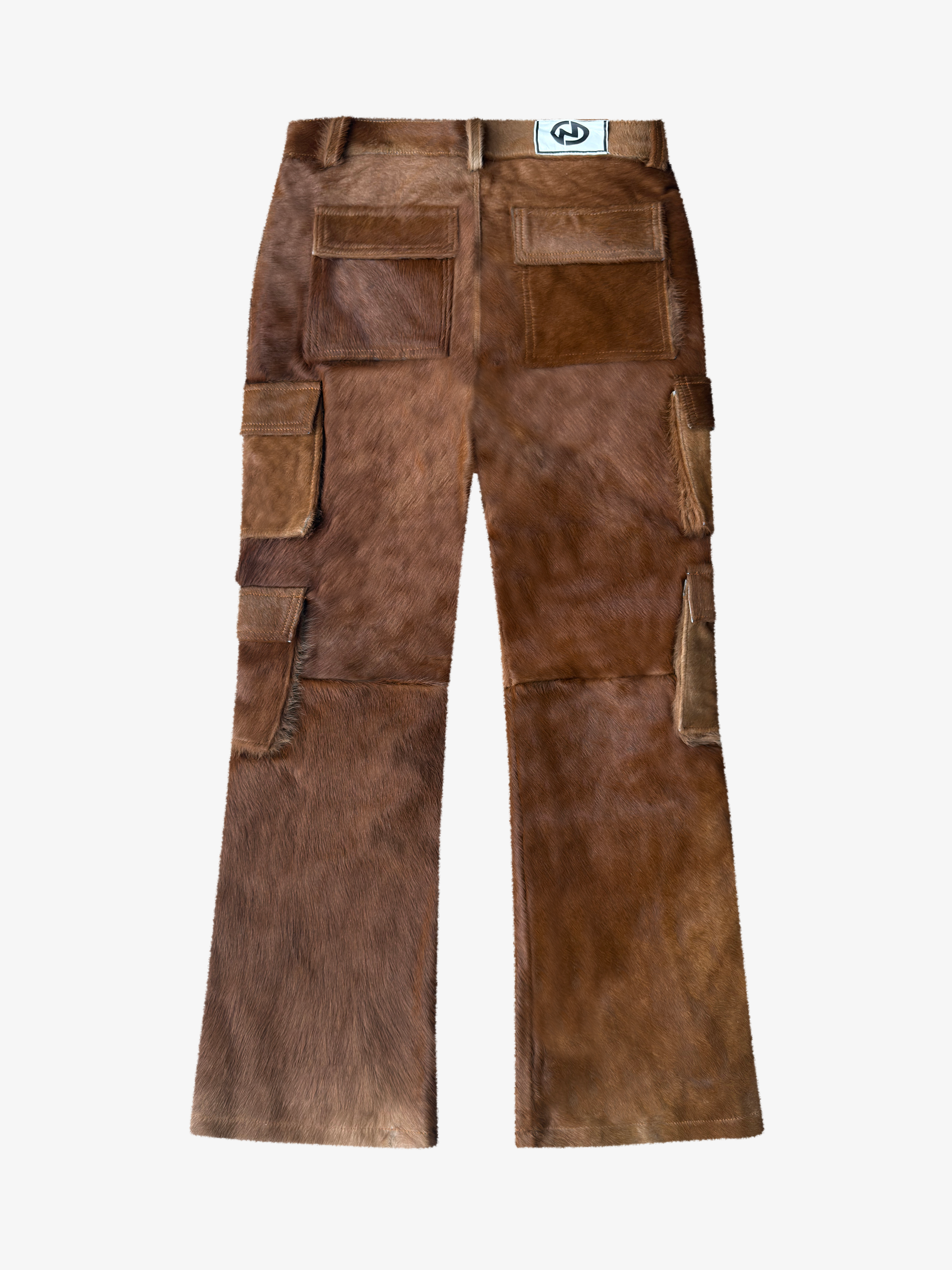 Double Knee Cowhide Pants Brown