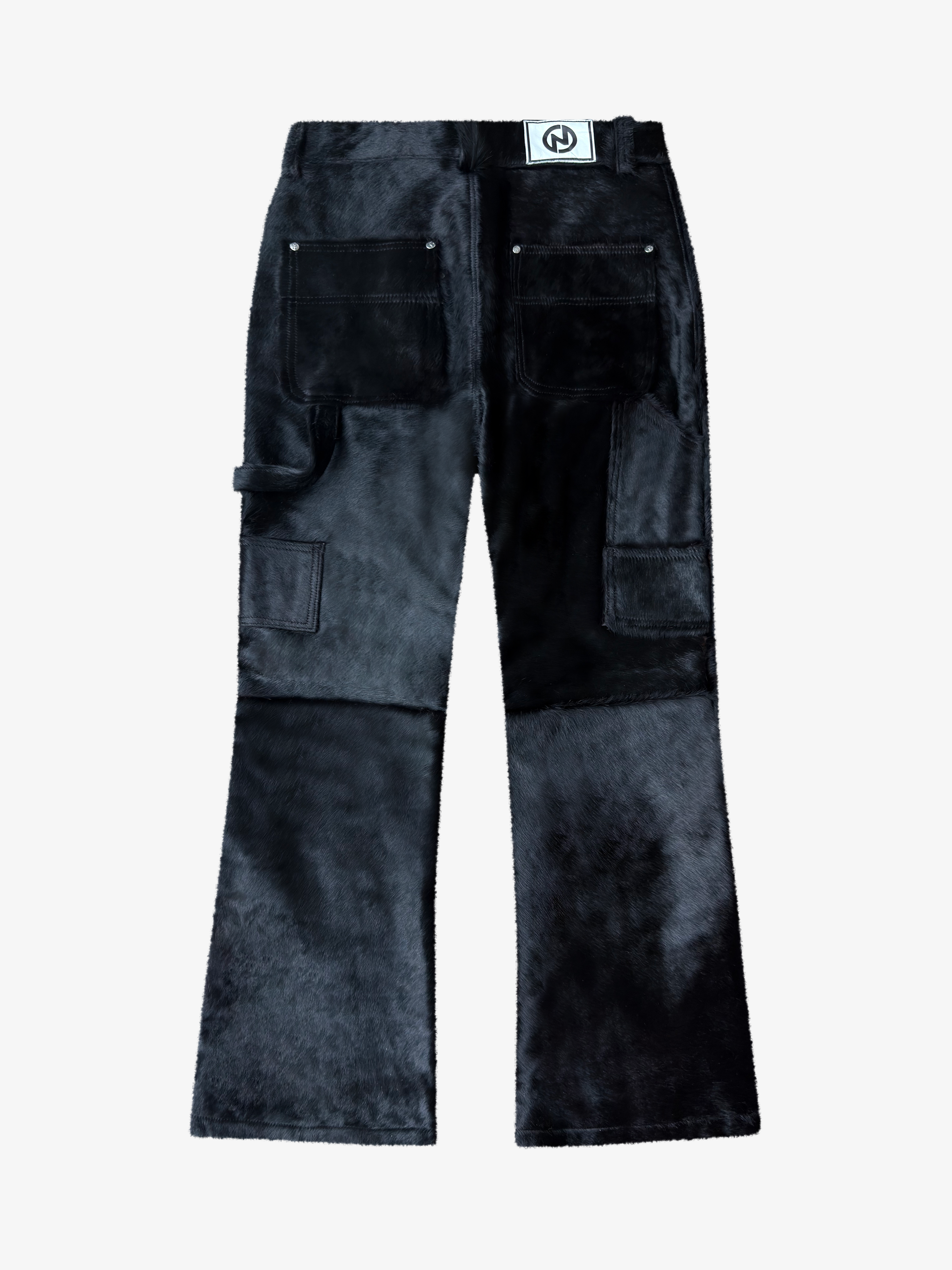 Double Knee Cowhide Pants Black