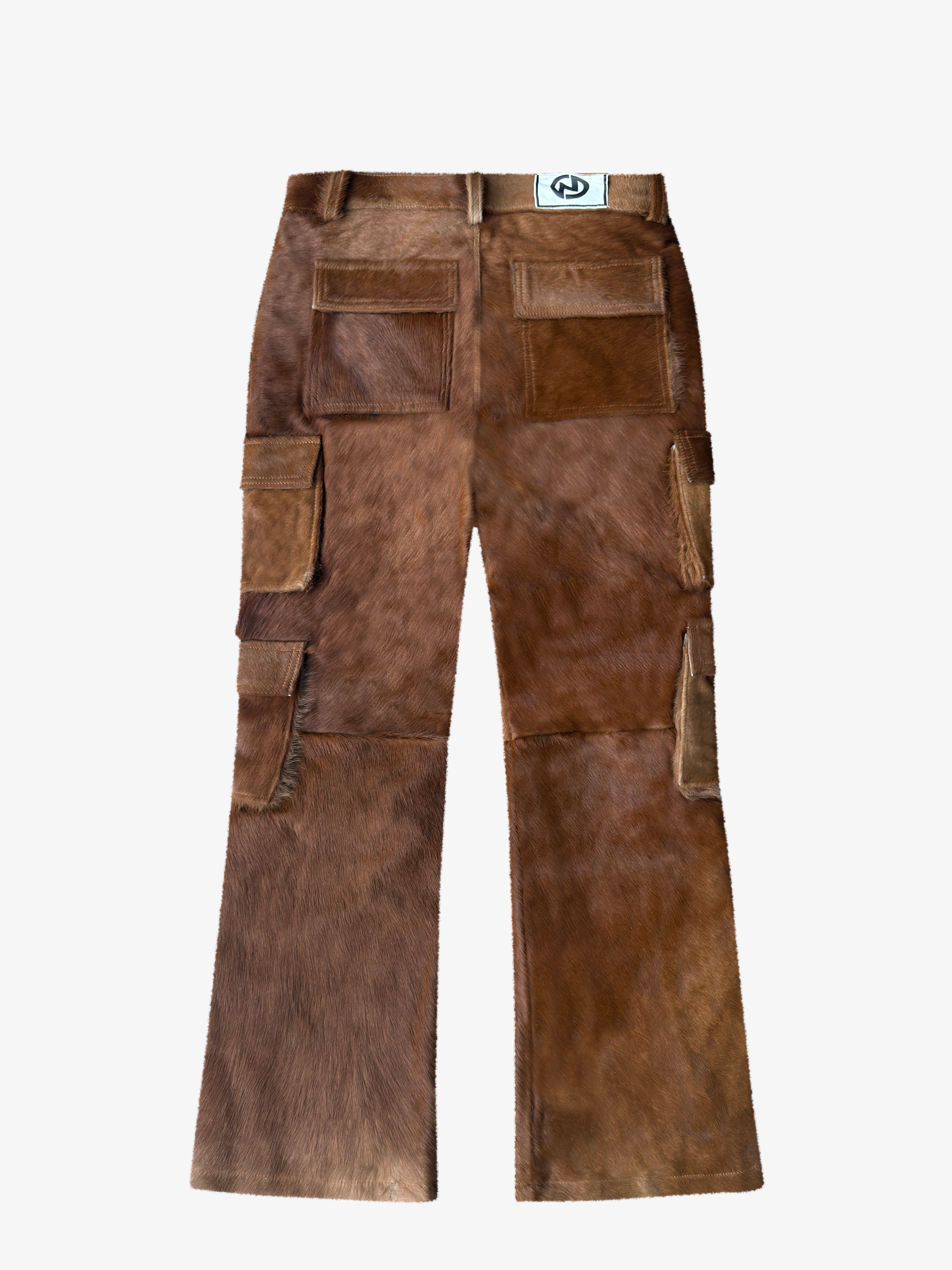 Cargo Cowhide Pants Brown