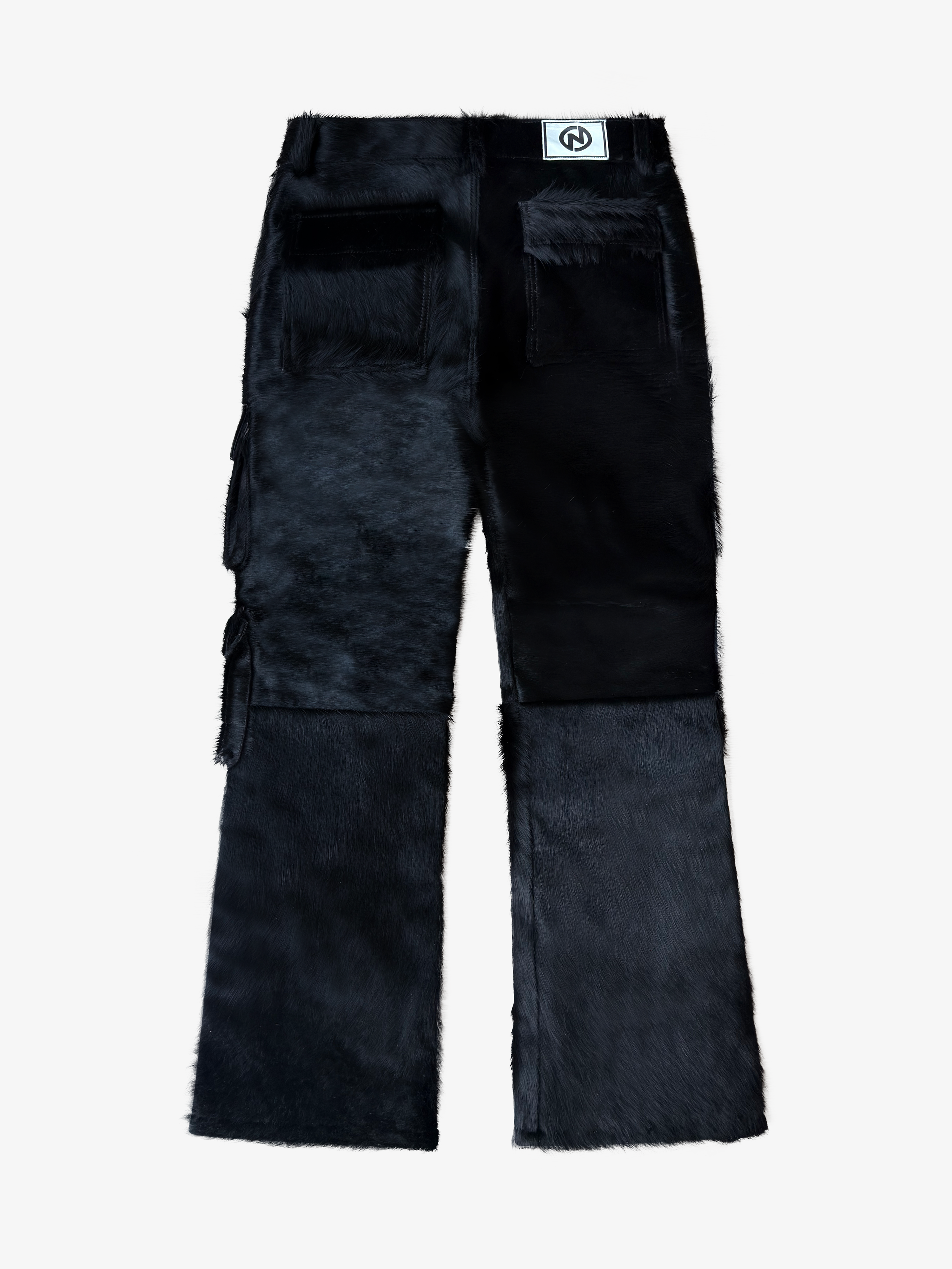 Cargo Cowhide Pants Black