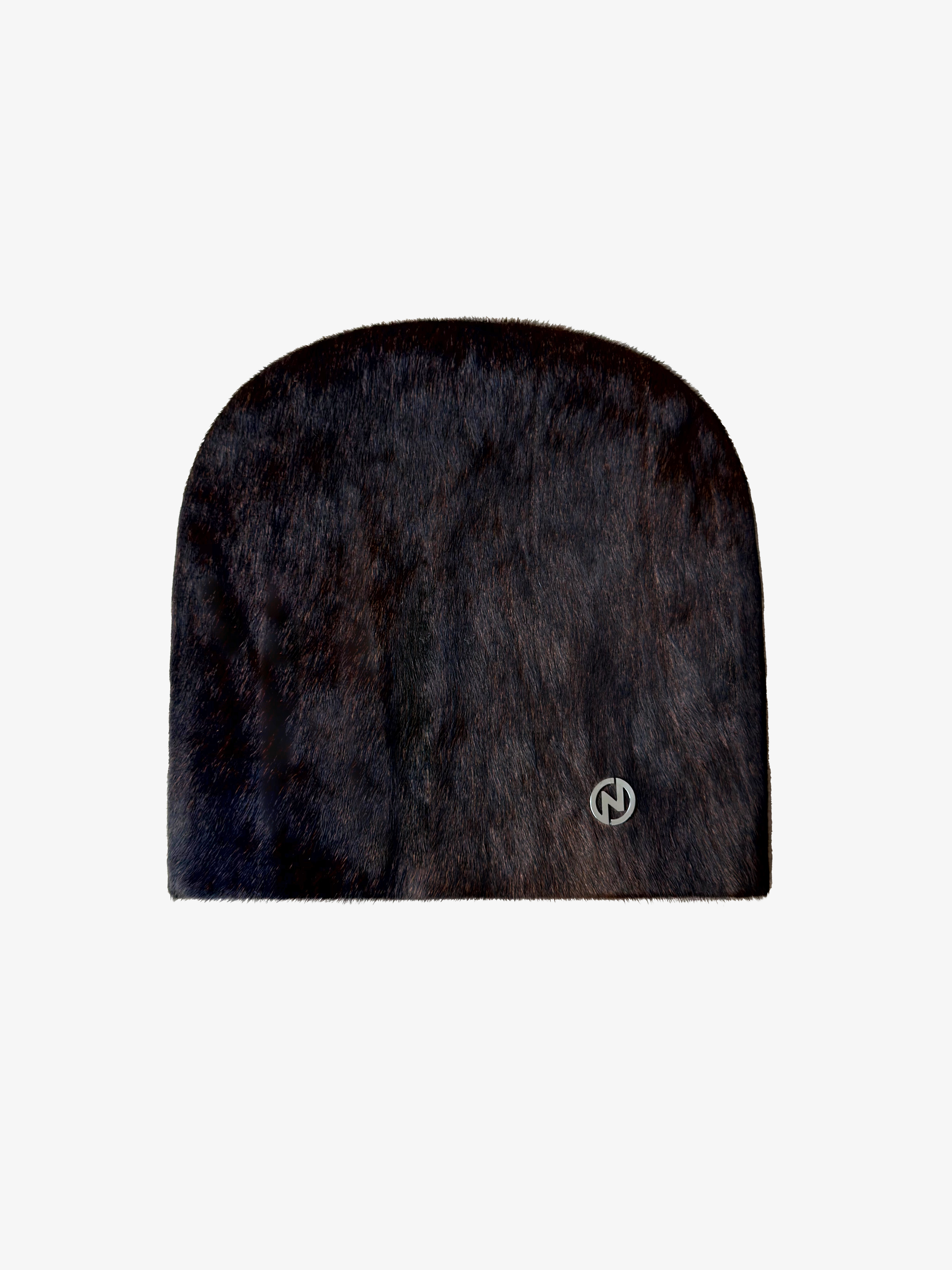 Untitled Cowhide Dark Brown Beanie