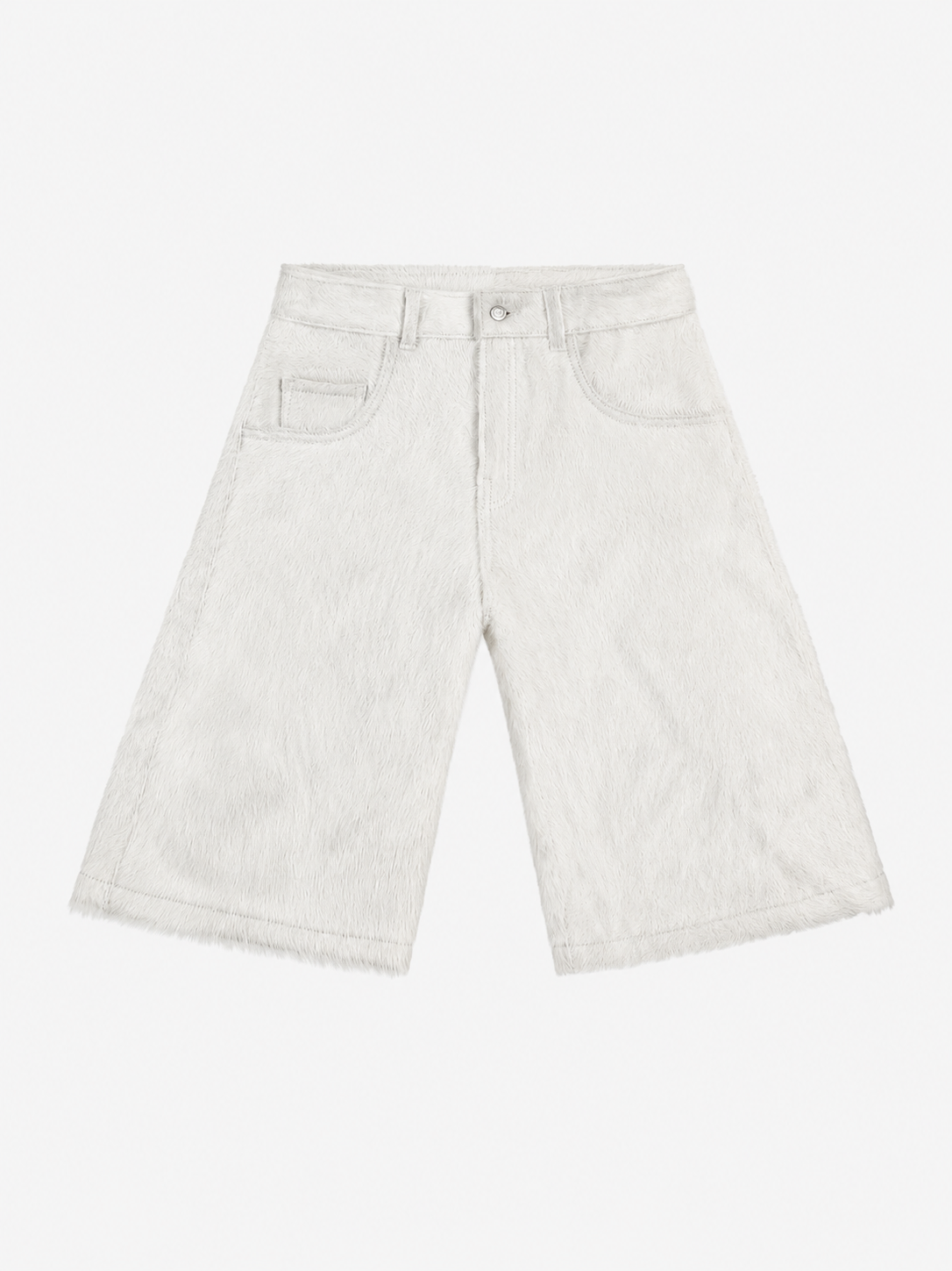 Flared Cowhide Shorts White – NYRVA